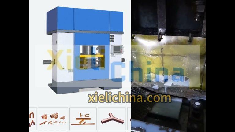 Shaped Copper Tee Fittings hydro forming machinery china manufacturers.