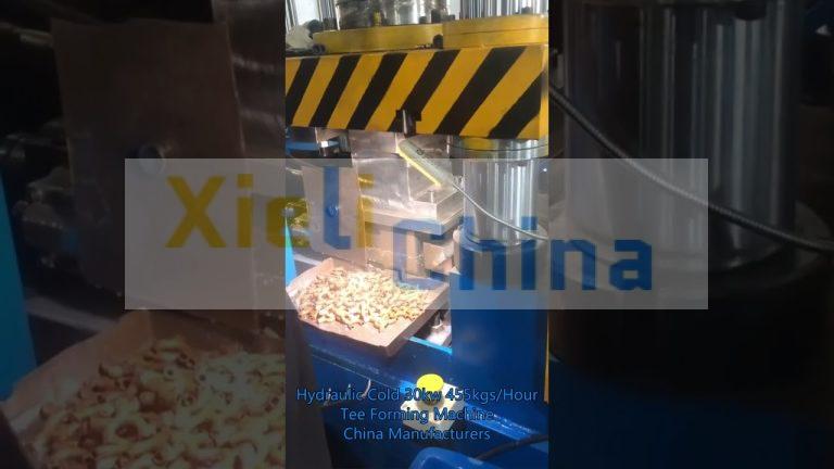Full automatic copper Tee making machine- hydro forming machine for copper Tee connectors.